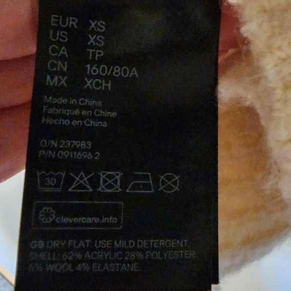 Kangol + H&M Striped Logo Sweater Jumper Oversized Long Sleeve Winter sz XS - Picture 8 of 10